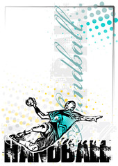 handball vector poster background