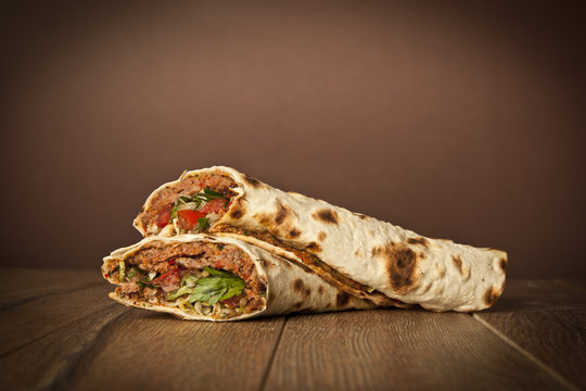 Doner Adana Kebab with Lahmacun