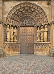 Closed entrance gate of the Cathedral of Trier, Germany