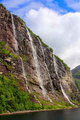 seven sisters waterfall - geirangerfjord, norway