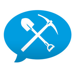 Etiqueta tipo app comentario pico y pala