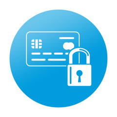 Etiqueta tipo app redonda tarjeta segura