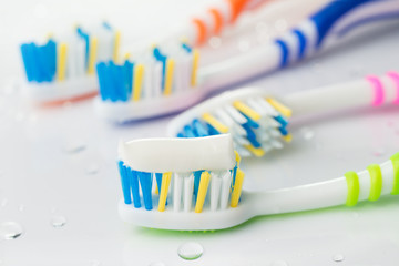 Multicolor toothbrushes