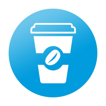 Etiqueta Tipo App Redonda Vaso De Cafe