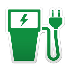 Pegatina simbolo puesto de recarga