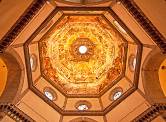 View of the painting of dome Basilica di Santa Maria del Fiore