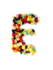 Colorful Drug Alphabet "E"