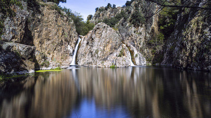 Landscape of lake. Madrid. Spain