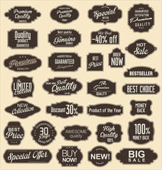 Vintage sale labels collection design elements, Premium quality