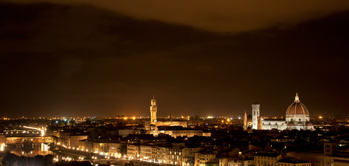 Fototapeta premium Night view on Florence, Italy