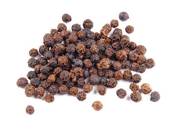 black pepper isolated on white