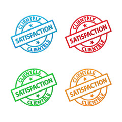 Tampon SATISFACTION CLIENTELE (service clients qualité)