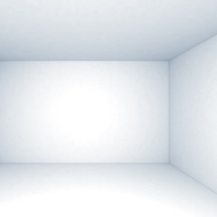Empty white 3d room interior background with shadows