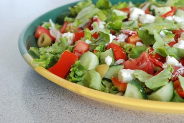Tasty Greek Salad with feta