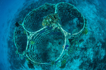 Biorocks in Gili, Lombok, Nusa Tenggara Barat underwater