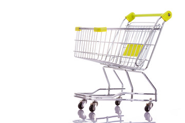 Shopping cart isolated on white background