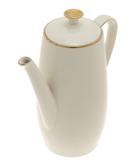 Kaffeekanne mit Goldrand