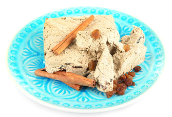 Sunflower halva with raisins
