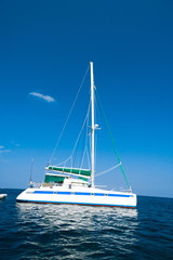 Modern Vessel Traveling Overseas