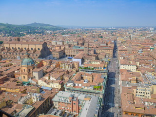 Fototapeta na wymiar Aerial view of Bologna