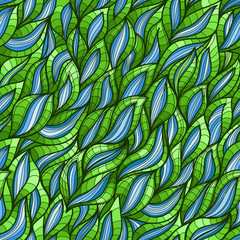 Abstract seamless wave pattern, handmade waves background