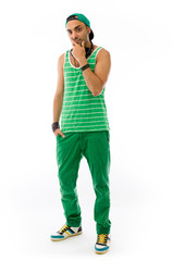 model isolated on plain background