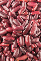 Red kidney beans close up view