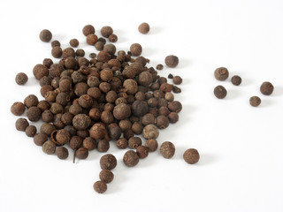 Allspice on the white background