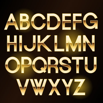 Gold Alphabet 