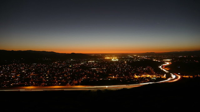 Southern California Suburban Dusk to Night Time Lapse