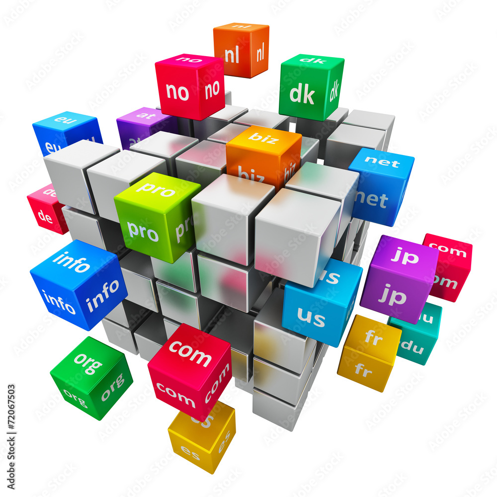 Poster Internet and domain names concept