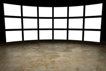 Empty tv screens
