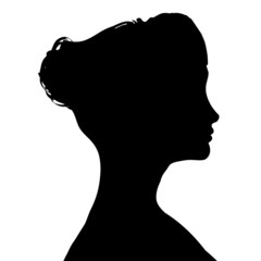 Vector silhouette of a woman.