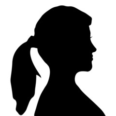 Vector silhouette of a woman.
