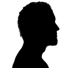 Vector silhouette of a man.
