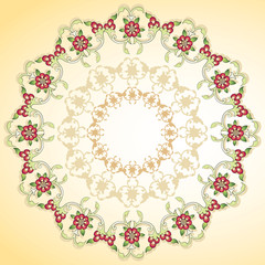 circular floral background