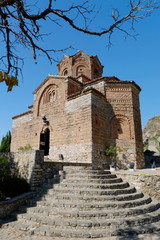 Fototapeta na wymiar Church of St. John at Kaneo, Ohrid, Macedonia