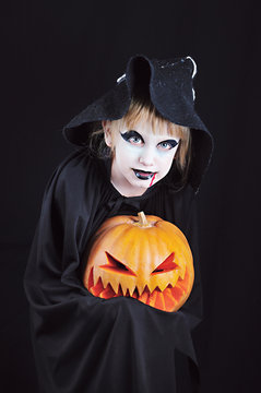 Halloween Girl Pumpkin Catcher