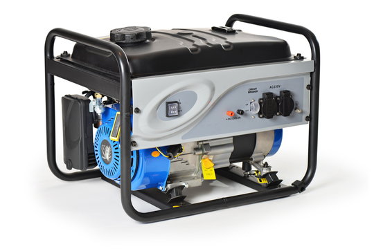 Gasoline powered,  emergency electric generator isolated