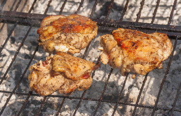 Chicken meat on the barbecue