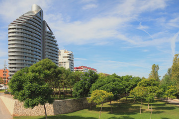 City and park. Valencia, Spain