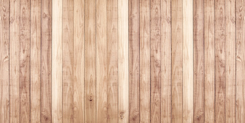 Brown wood plank wall texture background panorama