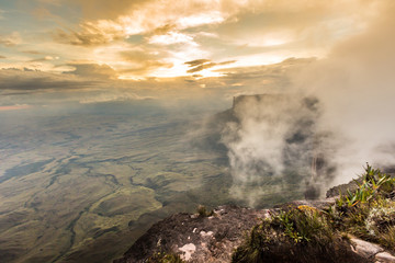 Fototapeta na wymiar View from the plateau Roraima to Gran Sabana region - Venezuela