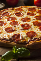 Hot Homemade Pepperoni Pizza