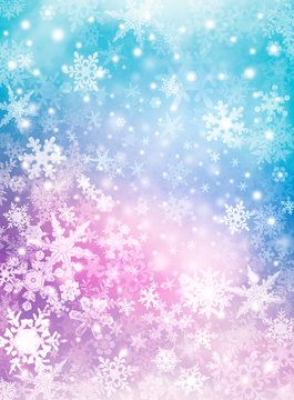 Colorful Snow Background