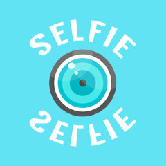 concept of selfie with lense