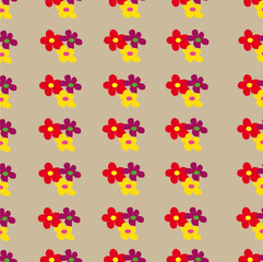 The ornament of the triple flowers