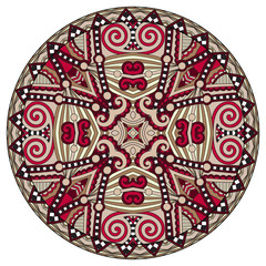 decorative design of circle dish template, round geometric patte