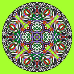 decorative design of circle dish template, round geometric patte