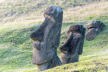 Two Moai Statues